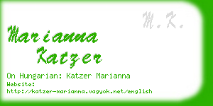 marianna katzer business card